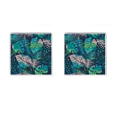 Seamless Abstract Pattern With Tropical Plants Cufflinks (square) by Vaneshart