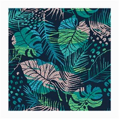 Seamless Abstract Pattern With Tropical Plants Medium Glasses Cloth by Vaneshart