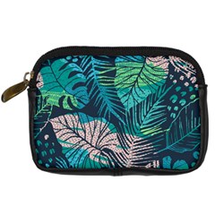 Seamless Abstract Pattern With Tropical Plants Digital Camera Leather Case by Vaneshart