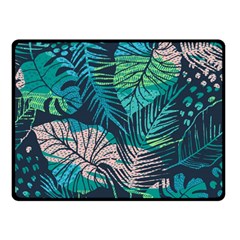 Seamless Abstract Pattern With Tropical Plants Double Sided Fleece Blanket (small)  by Vaneshart