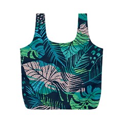 Seamless Abstract Pattern With Tropical Plants Full Print Recycle Bag (m) by Vaneshart