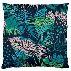 Seamless Abstract Pattern With Tropical Plants Large Flano Cushion Case (two Sides) by Vaneshart