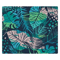 Seamless Abstract Pattern With Tropical Plants Double Sided Flano Blanket (small)  by Vaneshart