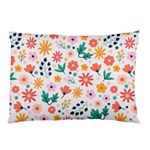 Flat Colorful Flowers Leaves Background Pillow Case 26.62 x18.9  Pillow Case