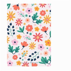 Flat Colorful Flowers Leaves Background Large Garden Flag (two Sides) by Vaneshart