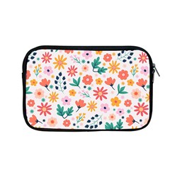 Flat Colorful Flowers Leaves Background Apple Macbook Pro 13  Zipper Case by Vaneshart