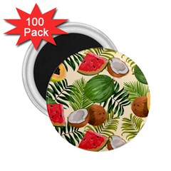 Tropical Pattern Background 2 25  Magnets (100 Pack)  by Vaneshart