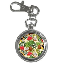 Tropical Pattern Background Key Chain Watches by Vaneshart