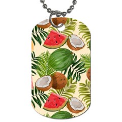 Tropical Pattern Background Dog Tag (one Side) by Vaneshart