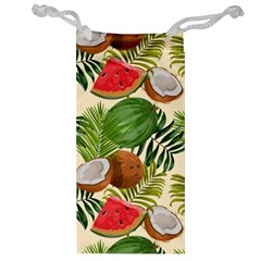 Tropical Pattern Background Jewelry Bag by Vaneshart