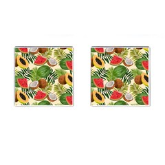 Tropical Pattern Background Cufflinks (square) by Vaneshart