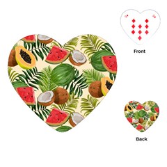 Tropical Pattern Background Playing Cards Single Design (heart) by Vaneshart