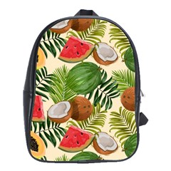 Tropical Pattern Background School Bag (large) by Vaneshart