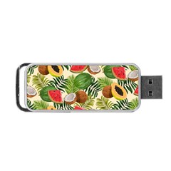 Tropical Pattern Background Portable Usb Flash (two Sides) by Vaneshart