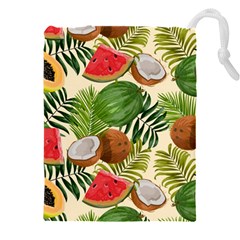 Tropical Pattern Background Drawstring Pouch (4xl)