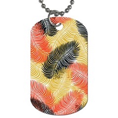 Tropical Seamless Pattern With Exotic Palm Leaves Dog Tag (two Sides) by Vaneshart