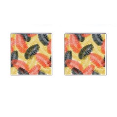 Tropical Seamless Pattern With Exotic Palm Leaves Cufflinks (square) by Vaneshart