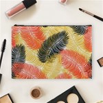 Tropical Seamless Pattern With Exotic Palm Leaves Cosmetic Bag (Large) Front