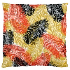 Tropical Seamless Pattern With Exotic Palm Leaves Large Flano Cushion Case (two Sides) by Vaneshart