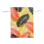 Tropical Seamless Pattern With Exotic Palm Leaves Lightweight Drawstring Pouch (M) Front