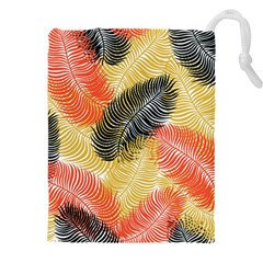 Tropical Seamless Pattern With Exotic Palm Leaves Drawstring Pouch (5xl) by Vaneshart