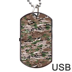 Fabric Camo Protective Dog Tag Usb Flash (one Side)