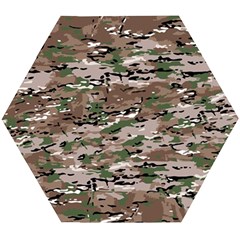 Fabric Camo Protective Wooden Puzzle Hexagon