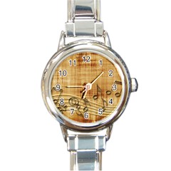 Dance Music Round Italian Charm Watch