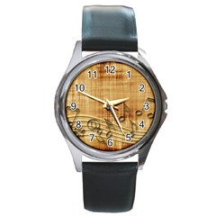 Dance Music Round Metal Watch