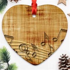 Dance Music Heart Ornament (Two Sides)