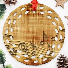 Dance Music Round Filigree Ornament (Two Sides)