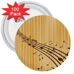 Background Music Nuts Sheet 3  Buttons (100 Pack)  by Mariart