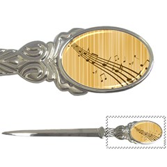 Background Music Nuts Sheet Letter Opener by Mariart