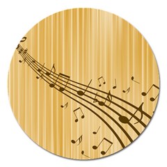 Background Music Nuts Sheet Magnet 5  (round) by Mariart