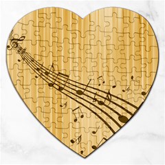 Background Music Nuts Sheet Jigsaw Puzzle (heart)