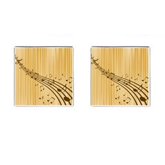 Background Music Nuts Sheet Cufflinks (square) by Mariart