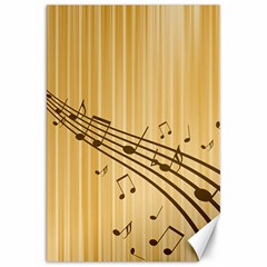 Background Music Nuts Sheet Canvas 20  X 30  by Mariart