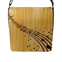 Background Music Nuts Sheet Flap Closure Messenger Bag (l) by Mariart