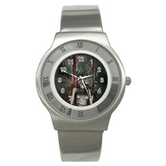 Awesome Fantasy Women With Helmet Stainless Steel Watch by FantasyWorld7