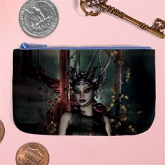 Awesome Fantasy Women With Helmet Large Coin Purse by FantasyWorld7