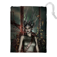 Awesome Fantasy Women With Helmet Drawstring Pouch (4xl)