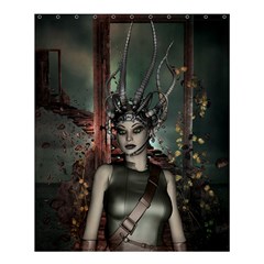 Awesome Fantasy Women With Helmet Shower Curtain 60  X 72  (medium)  by FantasyWorld7