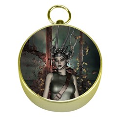 Awesome Fantasy Women With Helmet Gold Compasses by FantasyWorld7