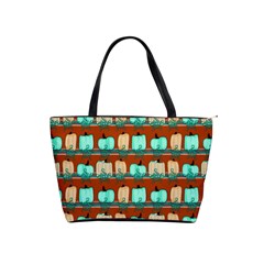 Bluegreen Pumpkins Classic Shoulder Handbag by bloomingvinedesign