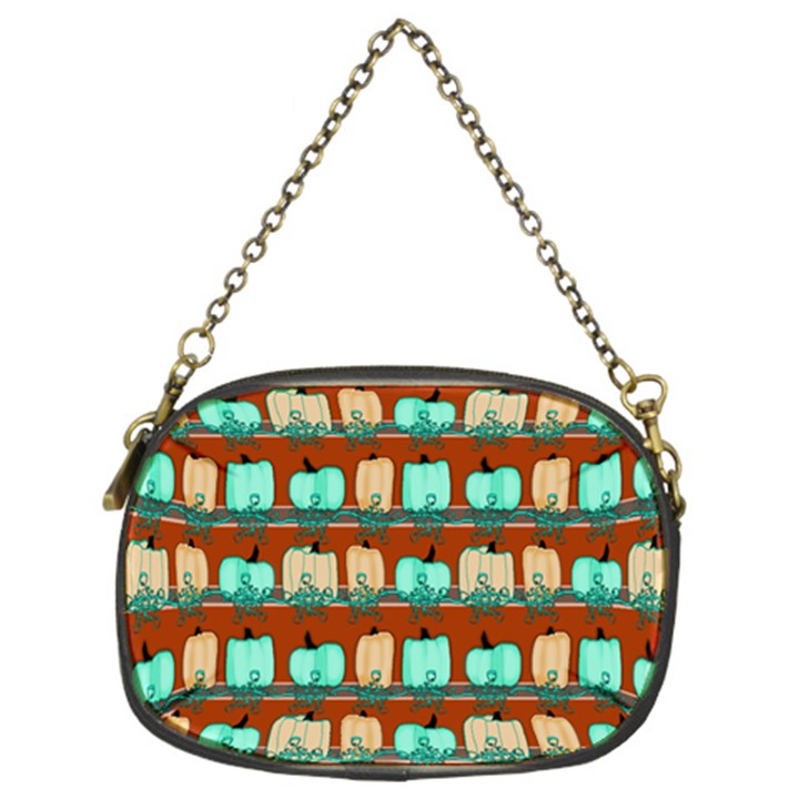 Bluegreen Pumpkins Chain Purse (Two Sides)