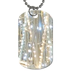 String Of Lights Christmas Festive Party Dog Tag (one Side) by yoursparklingshop