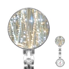 String Of Lights Christmas Festive Party Stainless Steel Nurses Watch by yoursparklingshop