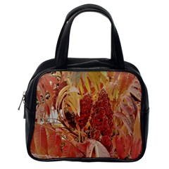 Autumn Colors Leaf Leaves Brown Red Classic Handbag (One Side)