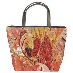 Autumn Colors Leaf Leaves Brown Red Bucket Bag