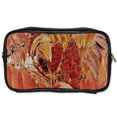 Autumn Colors Leaf Leaves Brown Red Toiletries Bag (two Sides) by yoursparklingshop